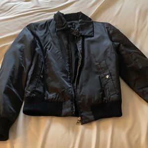 Black fall nylon jacket